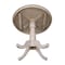 International Concepts Round 36 in Round Top Pedestal Table, 34.9 inH, Washed Gray Taupe, 36 W, 36 L, 35.1 in H, Wood K09-36RT-6B - alternate 4